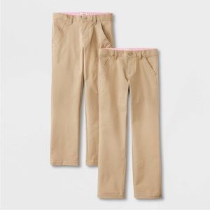 NWT Beige Girl’s 2pk Straight Fit Pants - Cat & Jack 6